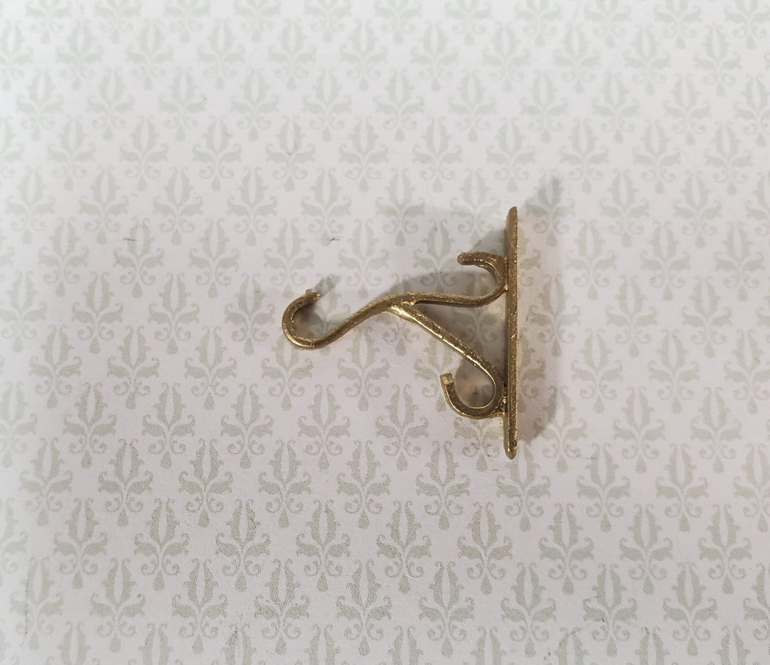 gold metal plant hanger Dollhouse Plant Hanger Wall Hook Gold Metal 1:12 Scale Miniature
