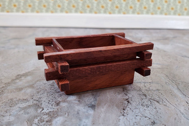 Dollhouse Planter Box Crate for Flowers or Vegetables Wood Miniature - Miniature Crush