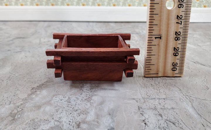 Dollhouse Planter Box Crate for Flowers or Vegetables Wood Miniature - Miniature Crush