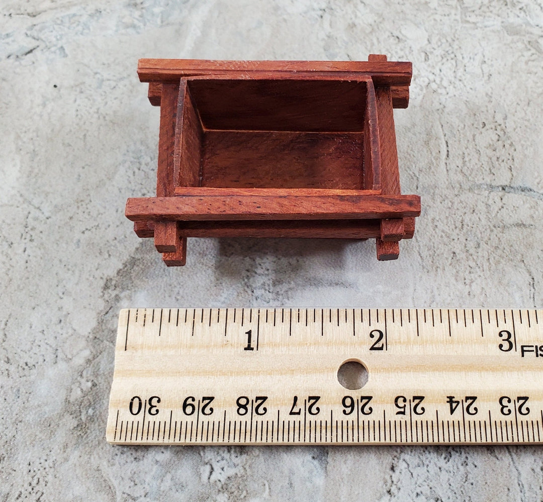 Dollhouse Planter Box Crate for Flowers or Vegetables Wood Miniature - Miniature Crush