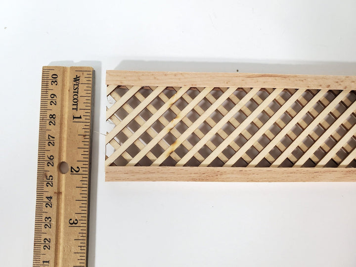 Dollhouse Porch Lattice Panel 12" Long Decorative Wood 1:12 Scale Miniature - Miniature Crush