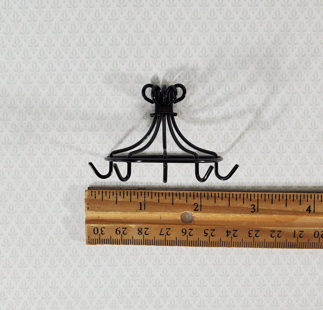 Dollhouse Pot Pan Hanger Rack with Hooks Metal Kitchen Rack 1:12 Scale Miniature - Miniature Crush