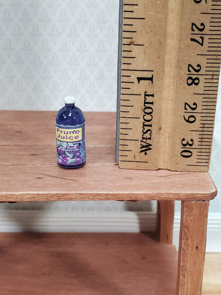 Dollhouse Prune Juice Bottle Modern Style 1:12 Scale Food Groceries Kitchen - Miniature Crush
