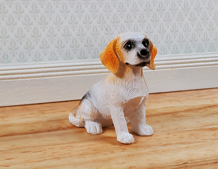 Dollhouse Puppy Dog Beagle or Lab Sitting Large 1:12 Scale Miniature Retriever - Miniature Crush