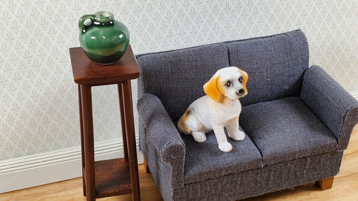 Dollhouse Puppy Dog Beagle or Lab Sitting Large 1:12 Scale Miniature Retriever - Miniature Crush