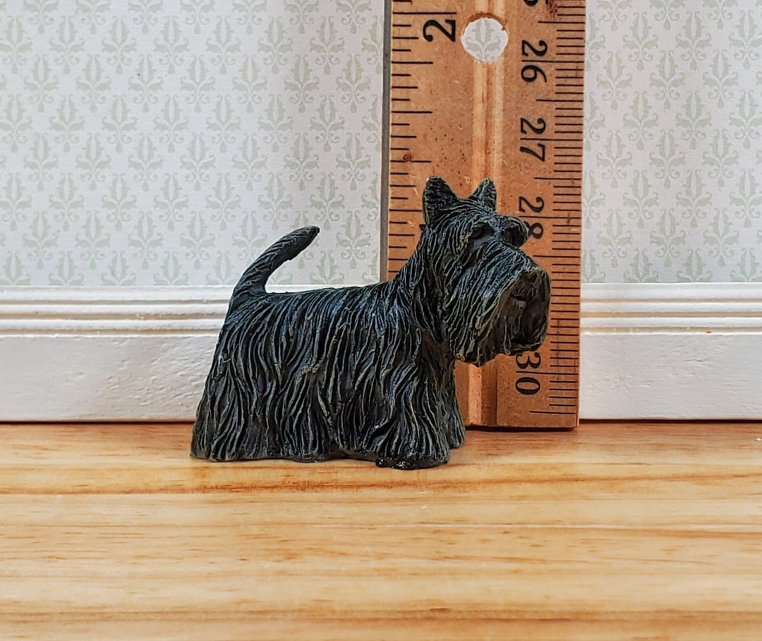 Dollhouse Puppy Dog Scottie Scottish Terrier Black 1:12 Scale Miniature Pet - Miniature Crush