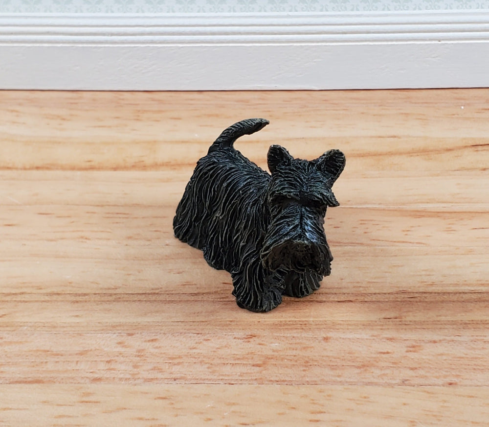 Dollhouse Puppy Dog Scottie Scottish Terrier Black 1:12 Scale Miniature Pet - Miniature Crush