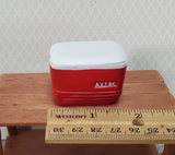 Dollhouse Red Cooler with Removable Lid Ice Chest Modern 1:12 Scale Dollhouse - Miniature Crush