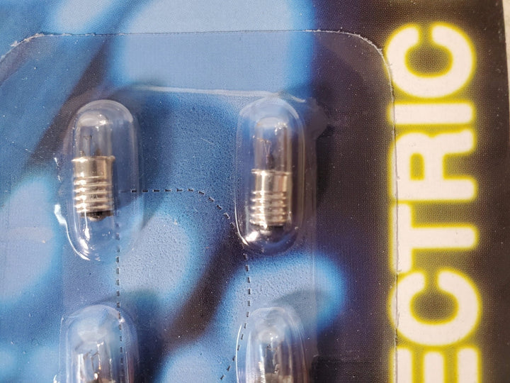 Dollhouse Replacement Bulbs 12 Volt Round Screw Bulbs 4 piece 1:12 Scale Miniature MH621 - Miniature Crush