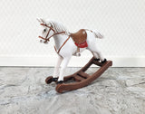 Dollhouse Rocking Horse Large Cast Resin 1:12 Scale Toy for Nursery or Kids Bedroom - Miniature Crush