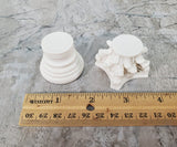 Dollhouse Roman Corinthian Capital & Base for Column or Pillar Large Cast Resin - Miniature Crush