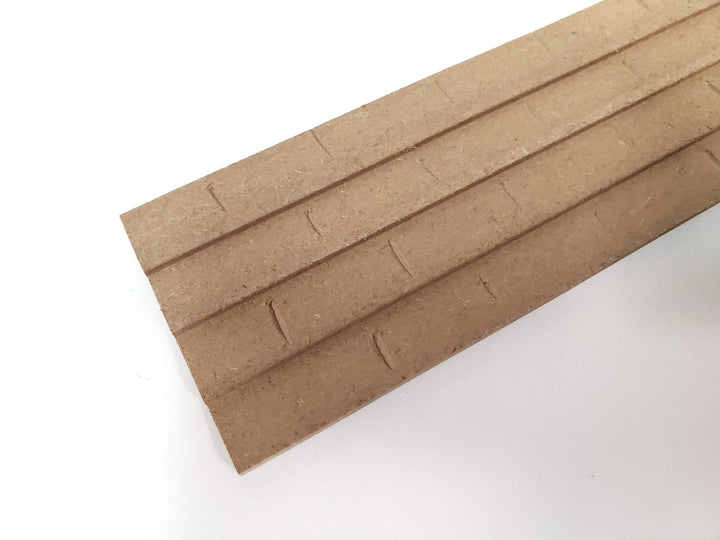 Dollhouse Roof Tile Sheets Shingles 4 Sheets 14" long Miniature Building MDF - Miniature Crush