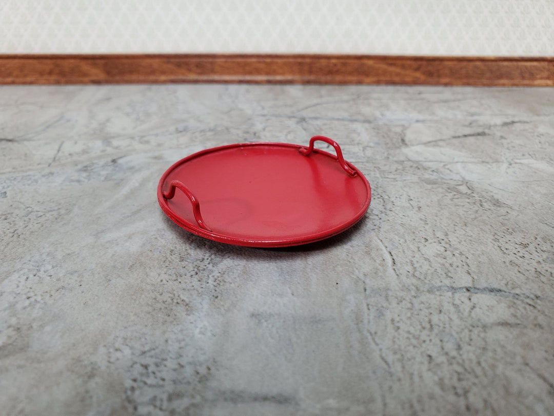 Dollhouse Saucer Sled Red Round Metal 1:12 Scale Miniature Prop Garage - Miniature Crush