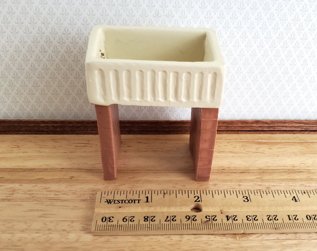 Dollhouse Scullery Utility Sink Vintage Style Resin 1:12 Scale - Miniature Crush
