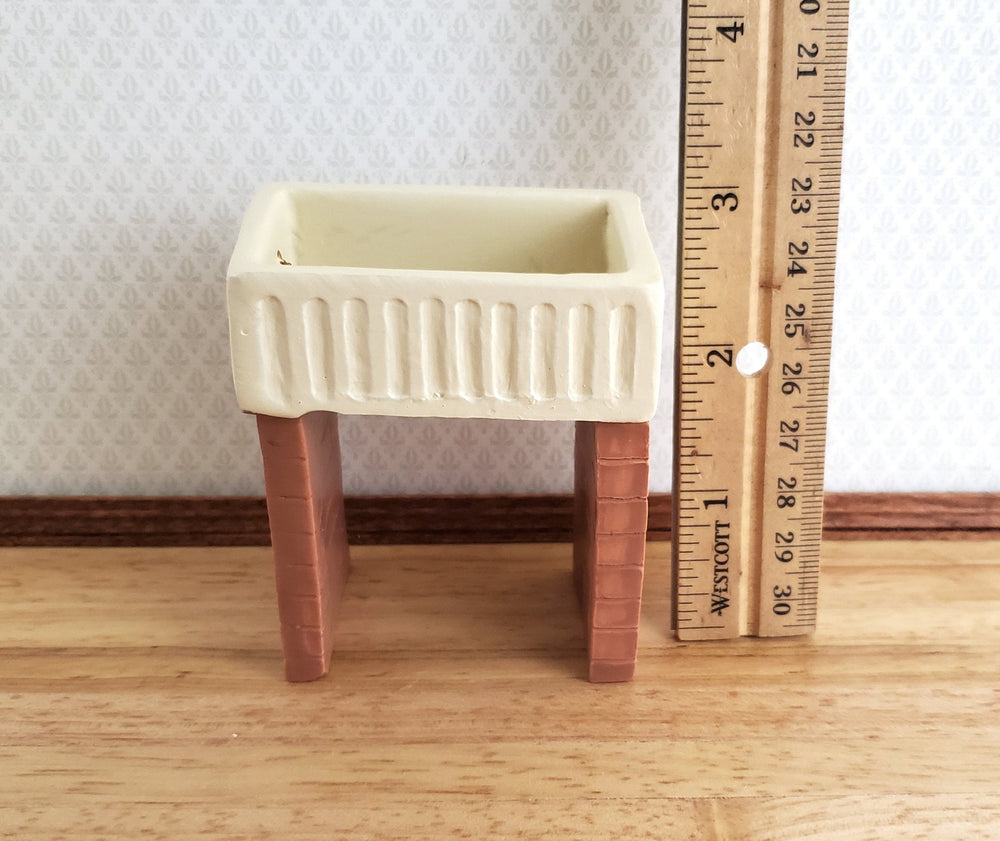 Dollhouse Scullery Utility Sink Vintage Style Resin 1:12 Scale - Miniature Crush