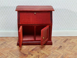 Dollhouse Secretary Writing Desk with Drawer Mahogany Finish 1:12 Scale Miniature Furniture - Miniature Crush