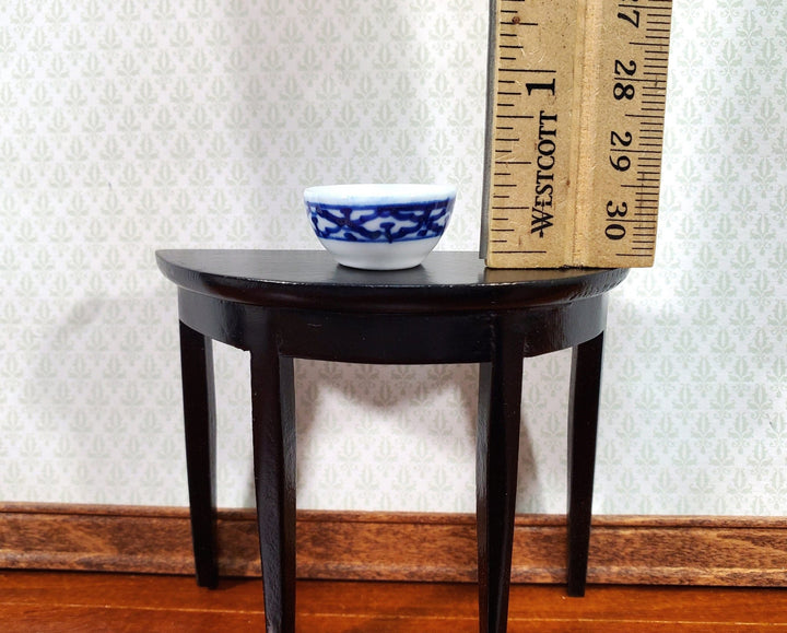 Dollhouse Serving Bowl Ceramic Blue & White 1:12 Scale Miniature Dishes Decor - Miniature Crush
