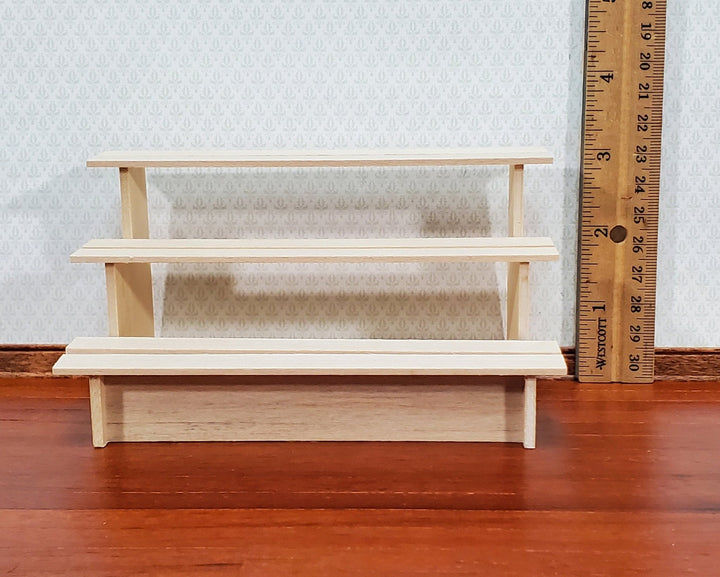 Dollhouse Shelves for Shop or Garden Unpainted Wood 1:12 Scale Miniature - Miniature Crush