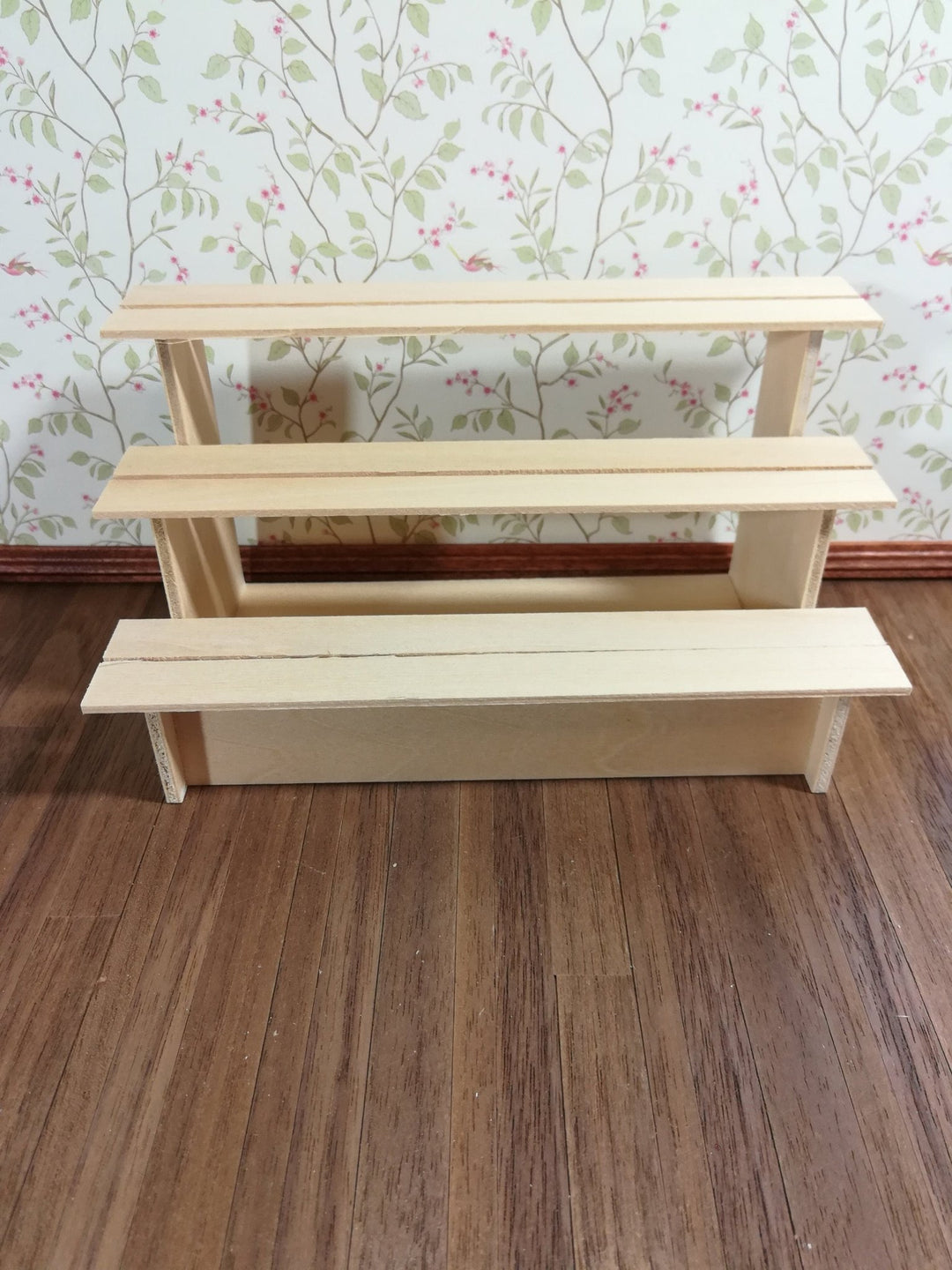 Dollhouse Shelves for Shop or Garden Unpainted Wood 1:12 Scale Miniature - Miniature Crush