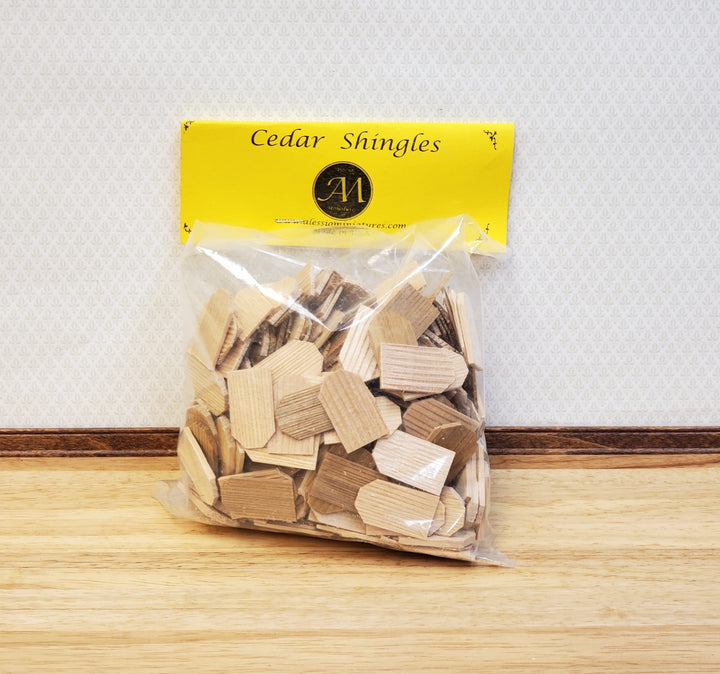 Dollhouse Shingles Cedar Wood Hexagon 1:12 Scale 250 pieces Alessio 51B - Miniature Crush