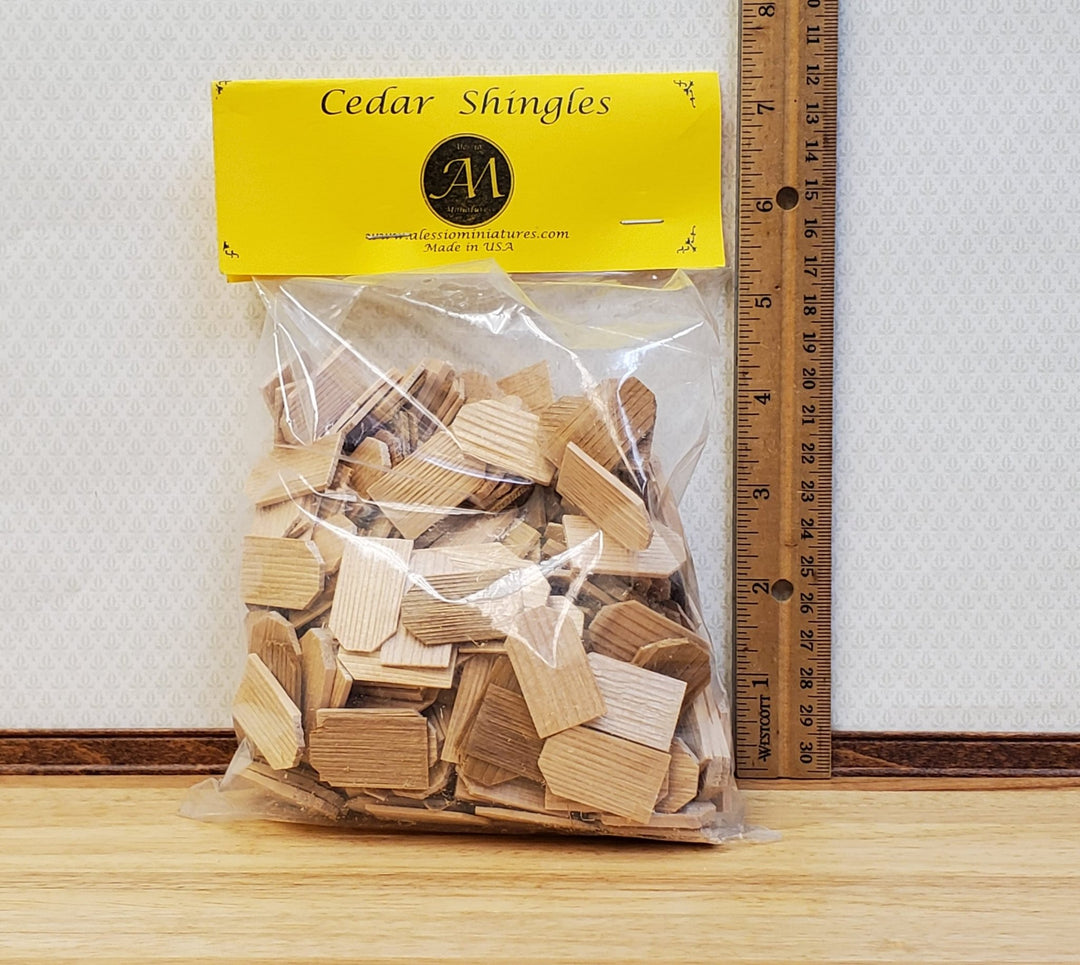 Dollhouse Shingles Cedar Wood Hexagon 1:12 Scale 250 pieces Alessio 51B - Miniature Crush