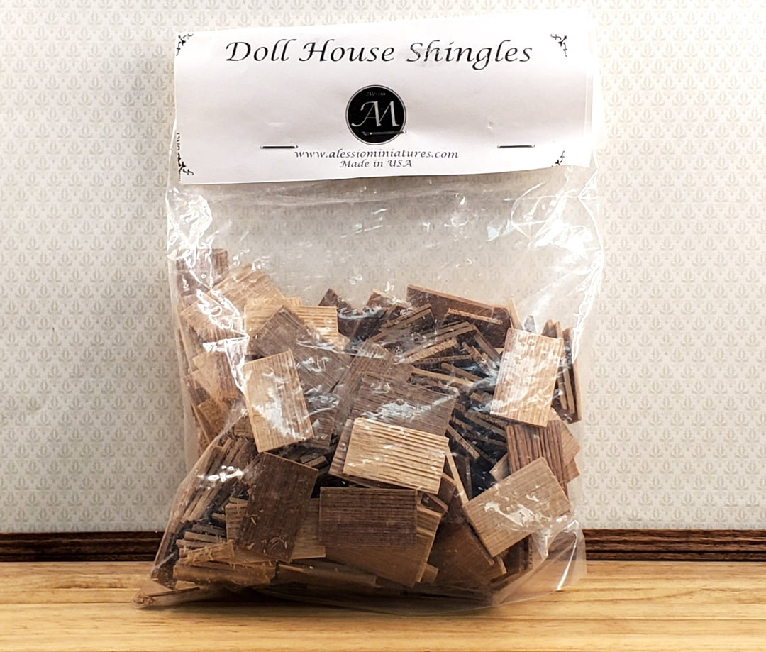 Dollhouse Shingles Small Bag Cedar Wood 1:12 Scale 200 pieces Alessio Miniatures - Miniature Crush