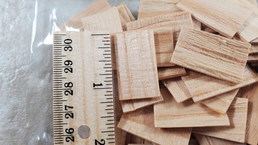 Dollhouse Shingles Square End 100 Pieces Light Wood 1:12 Scale Houseworks #7004 - Miniature Crush