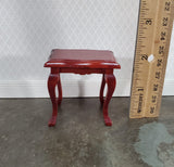 Dollhouse Side or End Table Curvy Top Mahogany Finish Fancy 1:12 Scale Miniature Wood Furniture - Miniature Crush