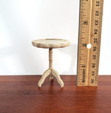 Dollhouse Side Table Pie Crust Style Unpainted 1:12 Scale Wood Furniture - Miniature Crush