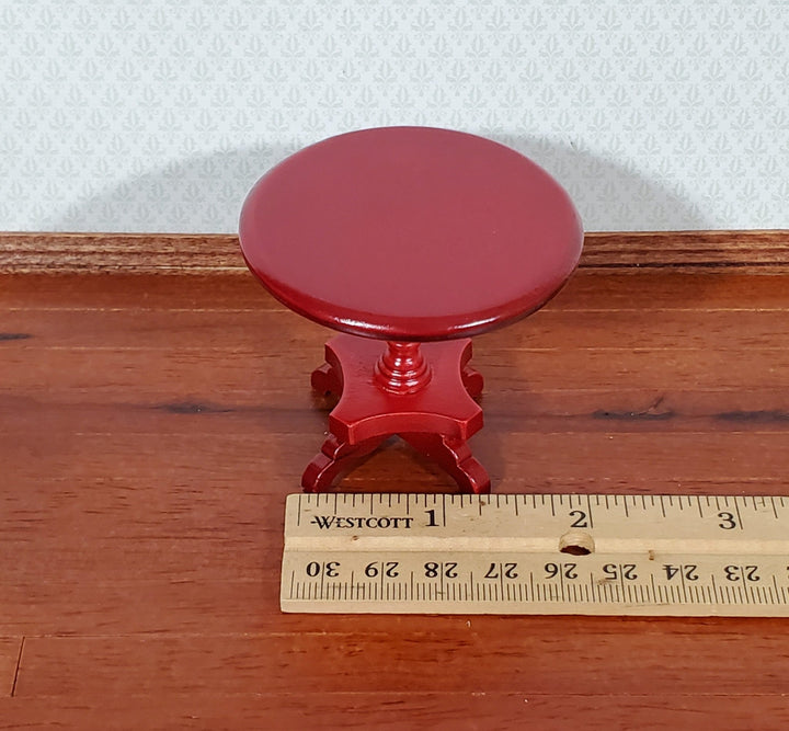 Dollhouse Side Table Small Round End Table Mahogany 1:12 Scale Miniature Furniture - Miniature Crush