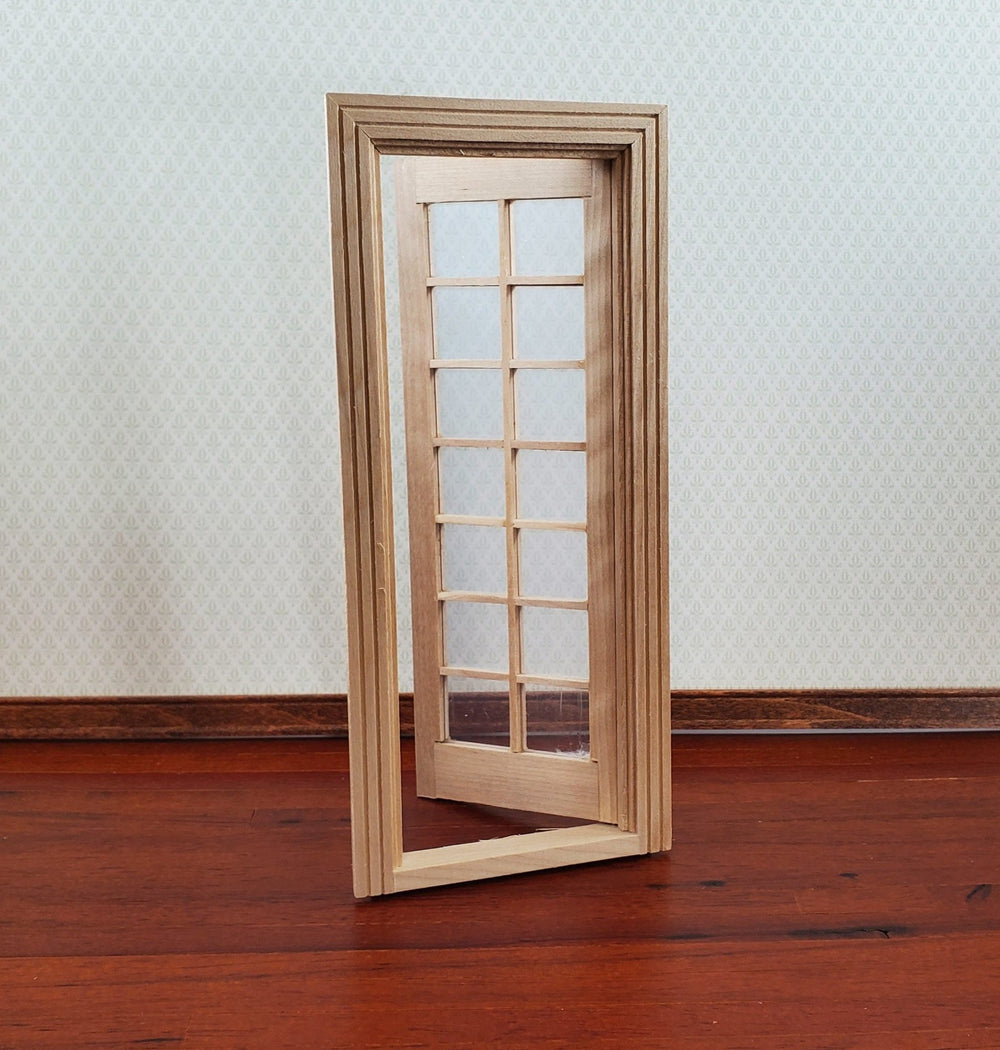 Dollhouse Single French Door Interior or Exterior 14 Pane 1:12 Scale Miniature - Miniature Crush
