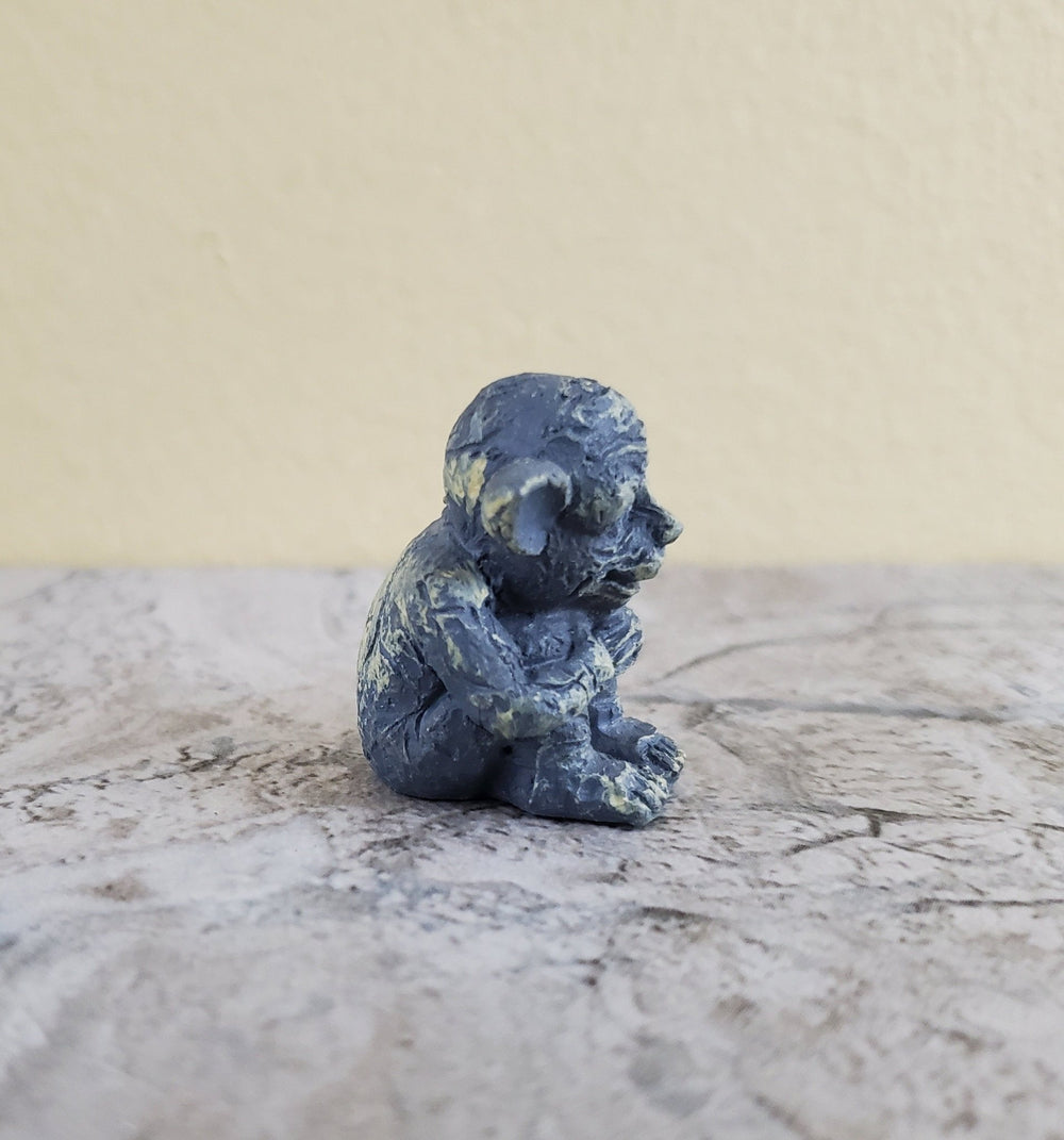 Dollhouse Sitting Gargoyle Goblin for Garden Large 1:12 Scale Miniature 1 1/4" Tall - Miniature Crush