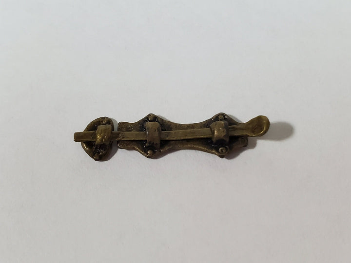 Dollhouse Sliding Bolt Lock Working Metal Antique Bronze 1:12 Scale Miniature - Miniature Crush