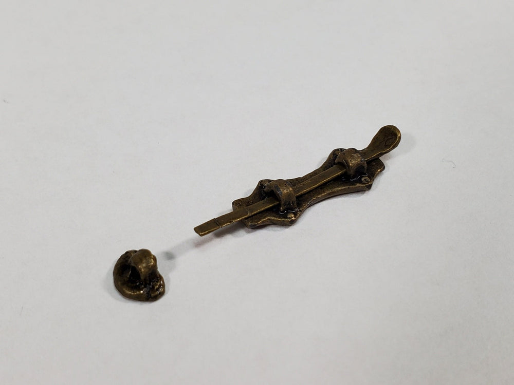 Dollhouse Sliding Bolt Lock Working Metal Antique Bronze 1:12 Scale Miniature - Miniature Crush