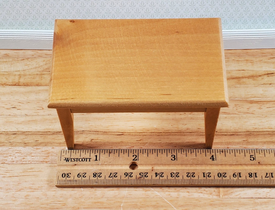 Dollhouse Small Table Kitchen Dining Room Light Oak 1:12 Scale Miniature - Miniature Crush