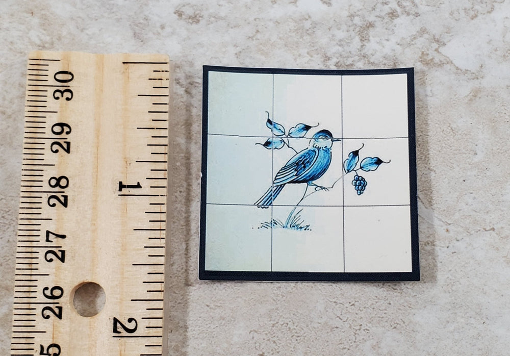 Dollhouse Small Wall "Tiles" Embossed Paper Bird 1:12 Scale by World and Model - Miniature Crush
