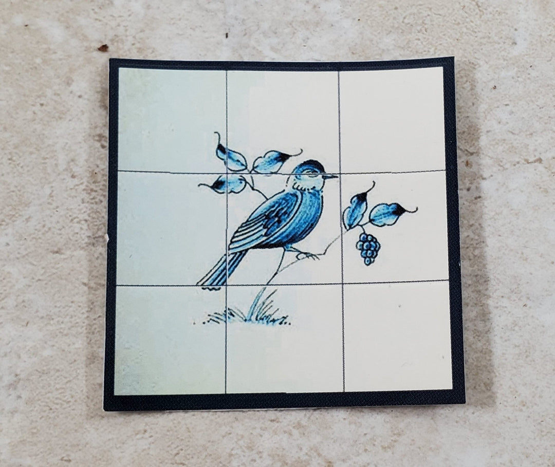 Dollhouse Small Wall "Tiles" Embossed Paper Bird 1:12 Scale by World and Model - Miniature Crush