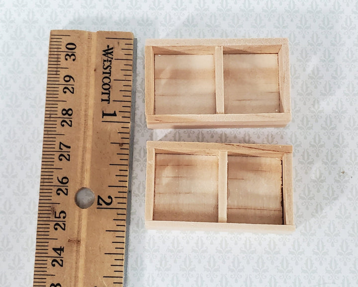 Dollhouse Small Wood Crates for Fruits or Vegetables x2 1:12 Scale Miniature - Miniature Crush