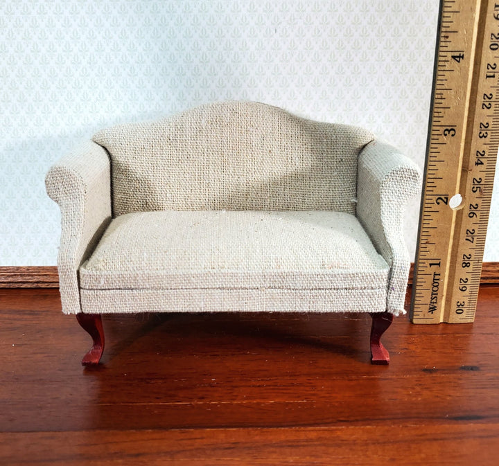 Dollhouse Sofa Couch Muslin Style Natural Fabric 1:12 Scale Miniature Furniture - Miniature Crush