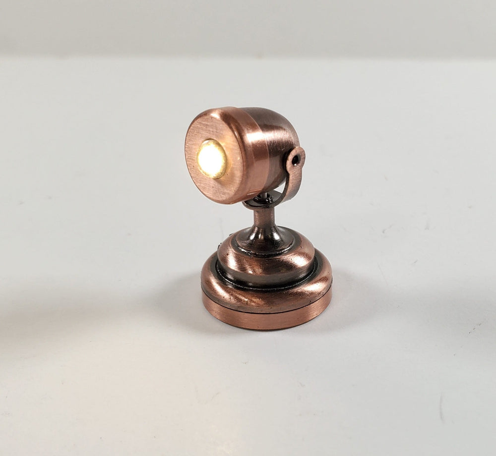 Dollhouse Spot Ceiling Light Bronze Adjustable 1:12 Scale Battery Operated Modern - Miniature Crush