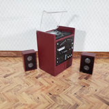 Dollhouse Stereo System with Turntable Record Player Retro Style 1:12 Scale Resin - Miniature Crush
