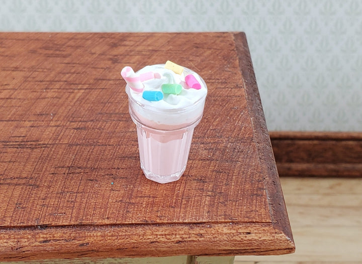 Dollhouse Strawberry Shake Fruit Smoothie Ice Cream Treat 1:12 Scale Miniature - Miniature Crush