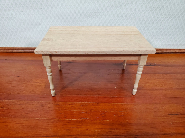 Dollhouse Table Kitchen or Dining Room Unpainted Wood 1:12 Scale Miniature Furniture - Miniature Crush