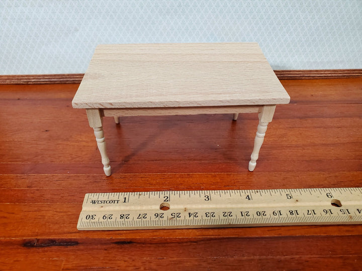 Dollhouse Table Kitchen or Dining Room Unpainted Wood 1:12 Scale Miniature Furniture - Miniature Crush