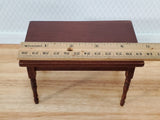 Dollhouse Table Kitchen or Dining Room Walnut Finish 1:12 Scale Miniature Wood Furniture - Miniature Crush