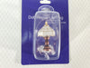 Dollhouse Table Lamp White Shade Bronze Base w/Plug 1:12 Scale Miniature 12 volt