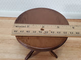 Dollhouse Table Round Pedestal Wood Walnut Finish 1:12 Scale Miniature Kitchen Dining Room - Miniature Crush