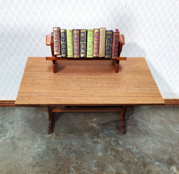 Dollhouse Tabletop Bookshelf Small Book Shelf Wood 1:12 Scale Miniature - Miniature Crush