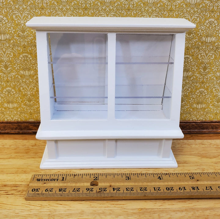 Dollhouse Tall Display Counter Cabinet for Bakery or Shop White 1:12 Scale Miniature Furniture - Miniature Crush