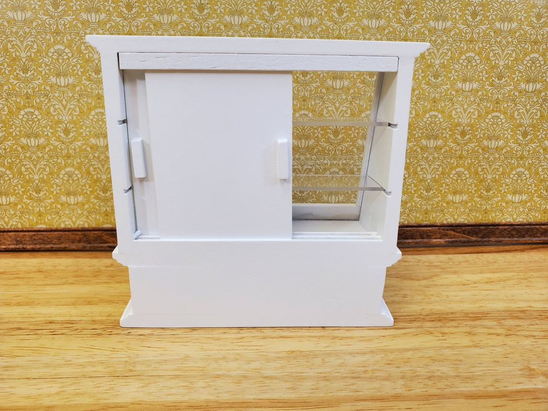 Dollhouse Tall Display Counter Cabinet for Bakery or Shop White 1:12 Scale Miniature Furniture - Miniature Crush